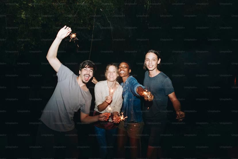 Friends enjoying night out